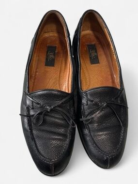 Men's Black Pebbled Leather Slip-On Loafers